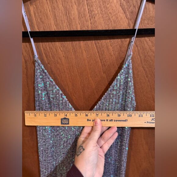 Victorias Secret‎ Lilac Sequin Slip Dress size L - Picture 10 of 10